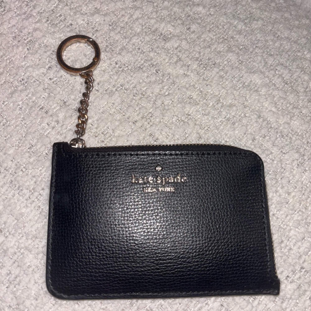 Kate Spade Black Leather Keychain Pouch
